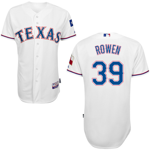 Ben Rowen #39 MLB Jersey-Texas Rangers Men's Authentic Home White Cool Base Baseball Jersey